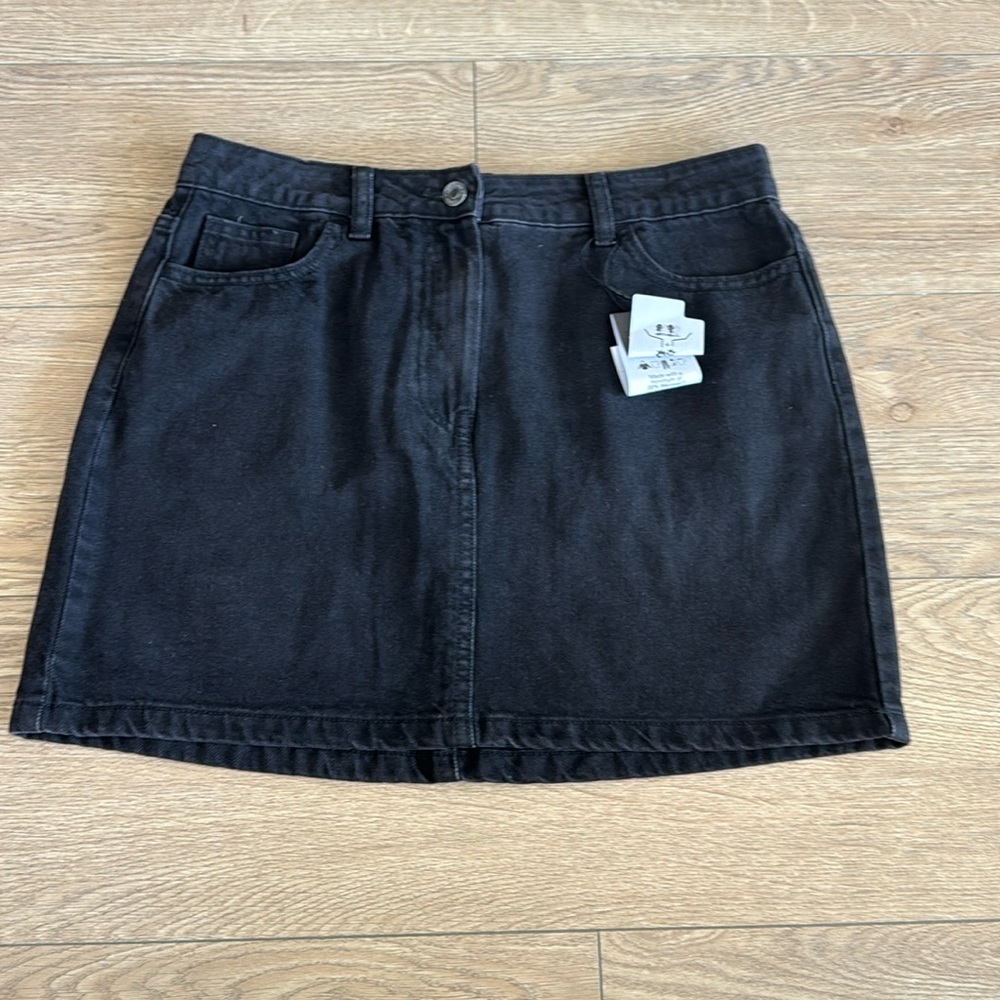 Black Denim Skirt